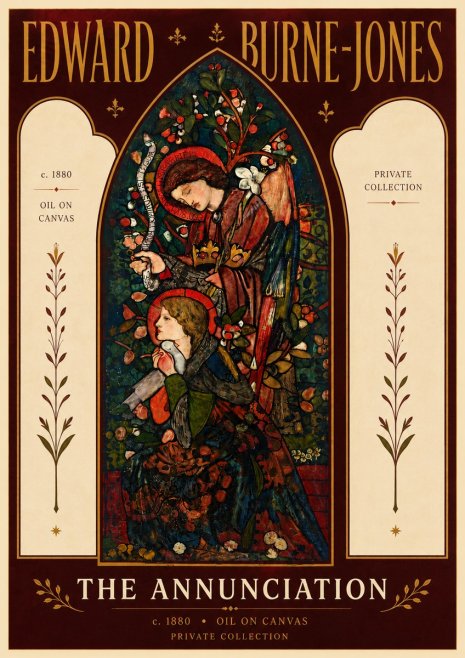 Edward Burne-Jones The Annunciation I No6 - Plakat