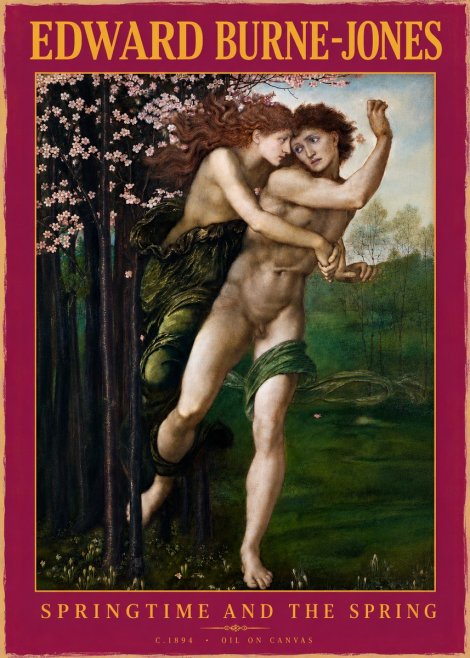 Edward Burne-Jones Springtime and the Spring No3 - Plakat