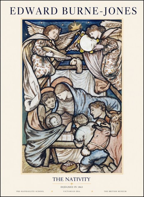 Edward Burne-Jones The Nativity No1 - Plakat
