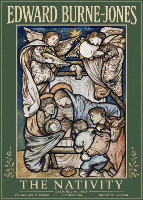 Edward Burne-Jones The Nativity No5 - Plakat