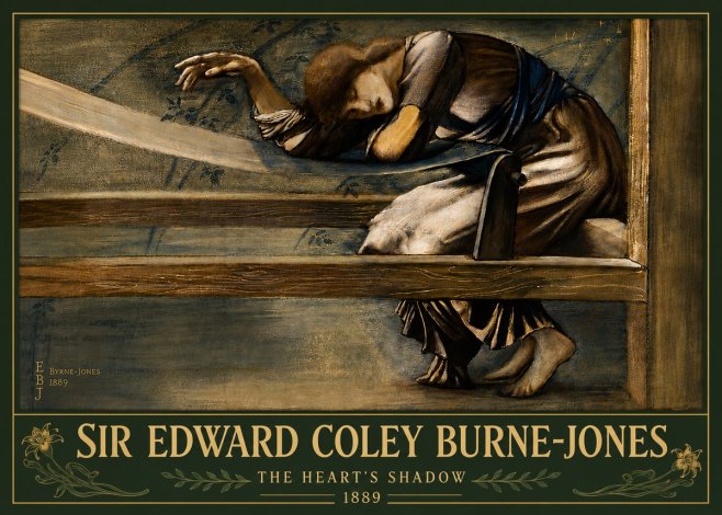 Edward Burne-Jones The Heart's Shadow No6 - Plakat