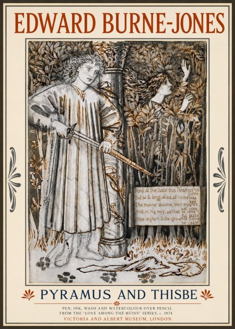 Edward Burne-Jones Pyramus and Thisbe No3 - Plakat