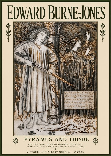 Edward Burne-Jones Pyramus and Thisbe No5 - Plakat