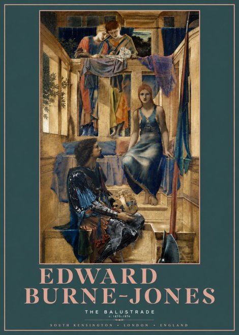 Edward Burne-Jones The Balustrade No3 - Plakat