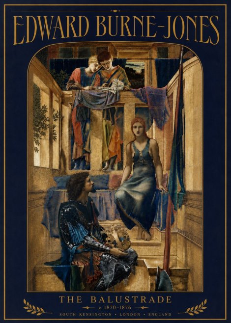 Edward Burne-Jones The Balustrade No4 - Plakat