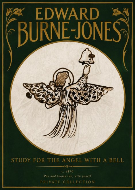 Edward Burne-Jones Study for the Angel with a Bell No4 - Plakat