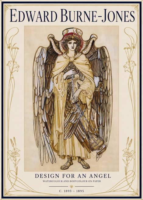 Edward Burne-Jones Design for an Angel No1 - Plakat