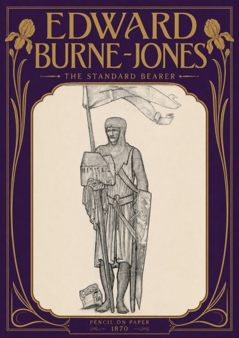 Edward Burne-Jones The Standard Bearer No5 - Plakat