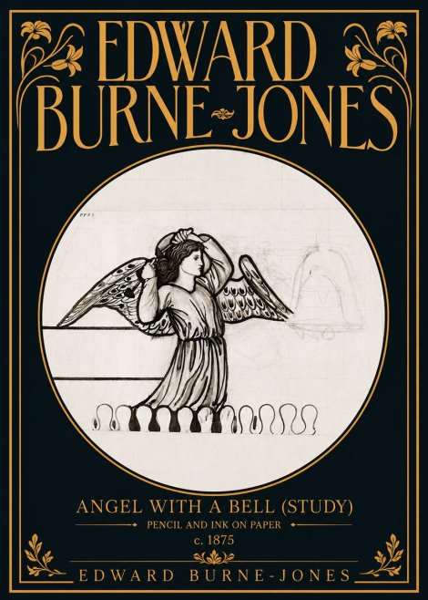 Edward Burne-Jones Angel with a Bell (Study) No5 - Plakat