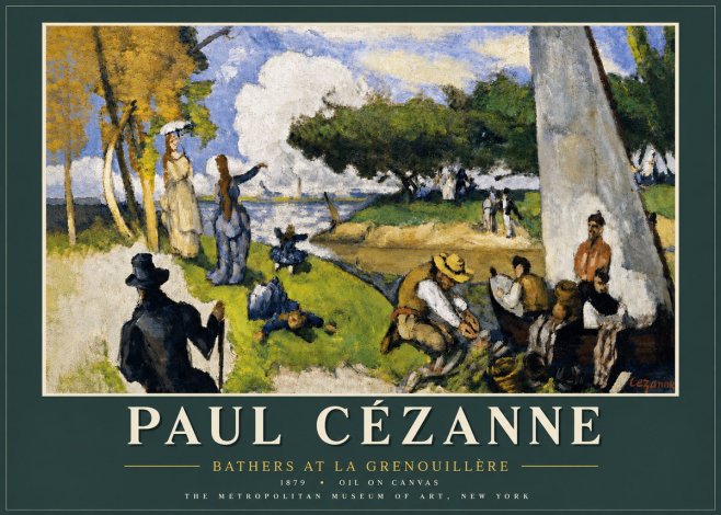 Paul Cézanne Bathers at La Grenouillère No5 - Plakat