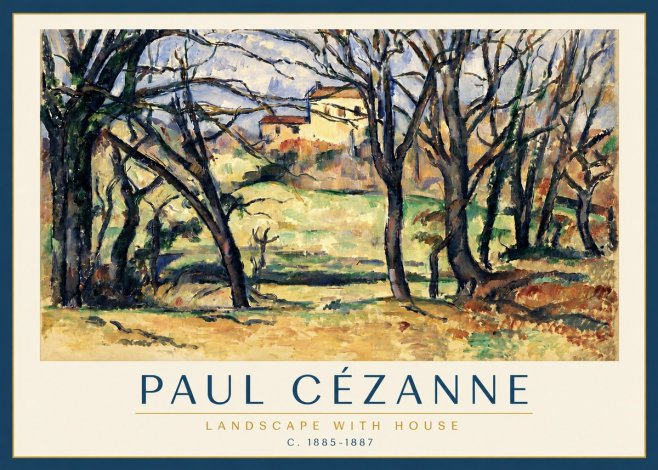 Paul Cézanne Landscape with House No3 - Plakat