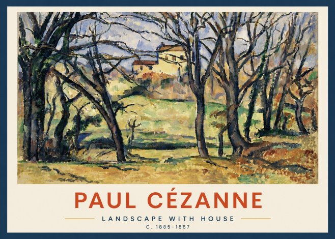 Paul Cézanne Landscape with House No5 - Plakat