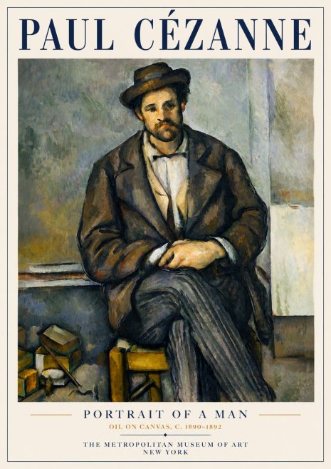 Paul Cézanne Portrait of a Man III No5 - Plakat