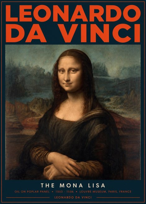 Leonardo da Vinci The Mona Lisa No2 - Plakat