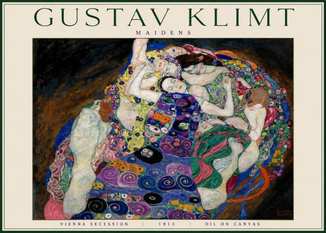 Klimt Maidens No4 - Plakat