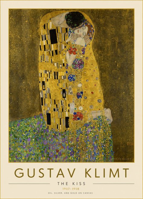 Klimt The Kiss No2 - Plakat