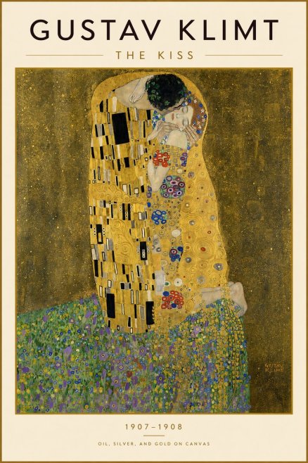 Klimt The Kiss No5 - Plakat