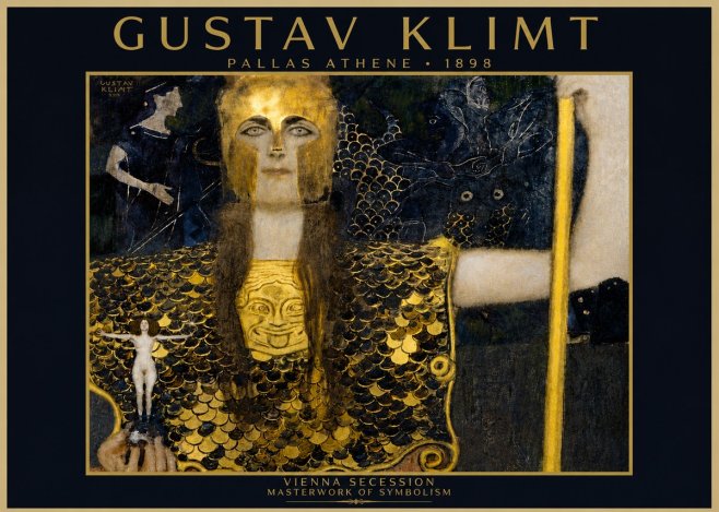 Klimt Pallas Athene No4 - Plakat