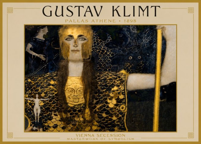Klimt Pallas Athene No6 - Plakat