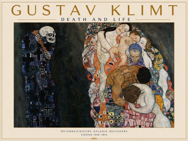Klimt Death and Life No4 - Plakat
