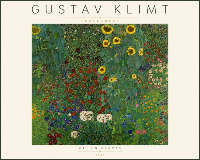 Klimt Sunflowers No4 - Plakat