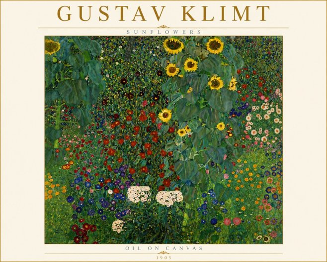 Klimt Sunflowers No6 - Plakat