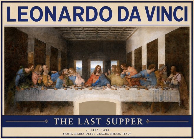 Leonardo da Vinci The Last Supper No4 - Plakat