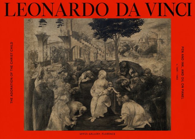 Leonardo da Vinci The Adoration of the Magi No6 - Plakat