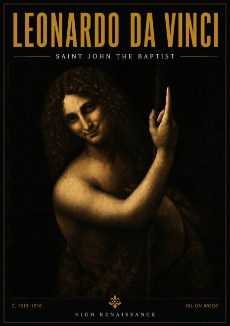 Leonardo da Vinci Saint John the Baptist No6 - Plakat