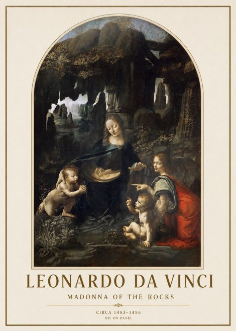 Leonardo da Vinci Madonna of the Rocks No1 - Plakat