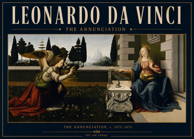 Leonardo da Vinci The Annunciation No6 - Plakat