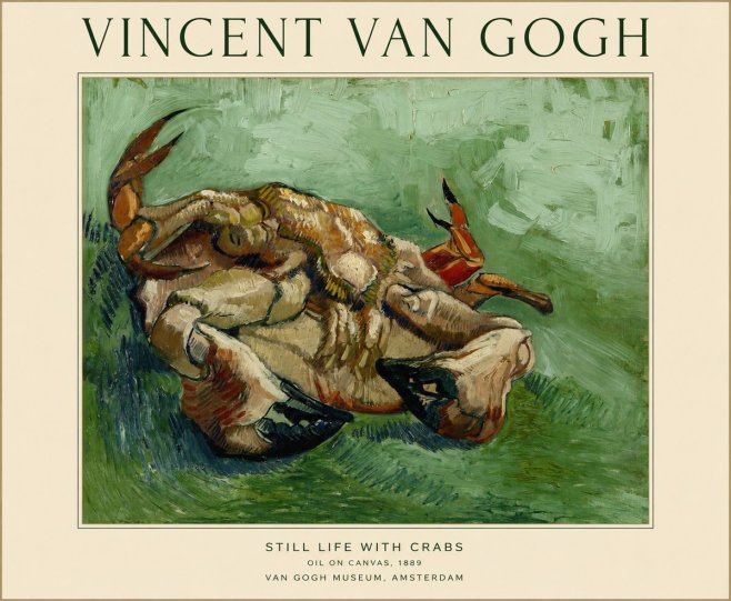 Van Gogh Still Life with Crabs No1 - Plakat