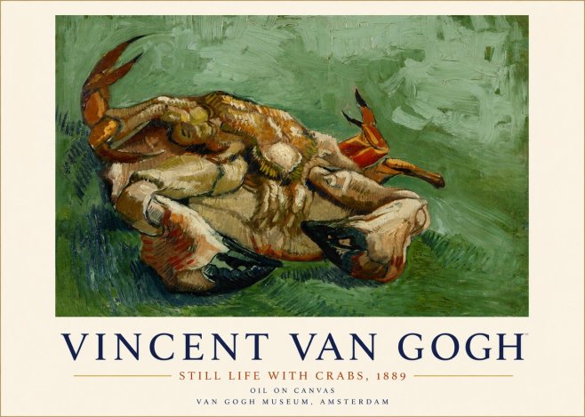 Van Gogh Still Life with Crabs No3 - Plakat
