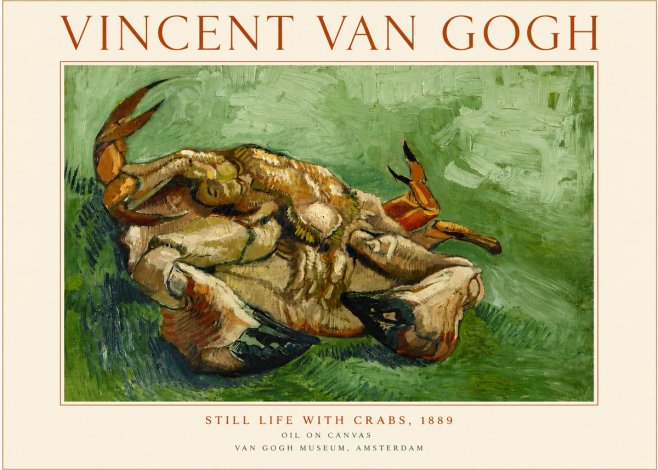 Van Gogh Still Life with Crabs No5 - Plakat