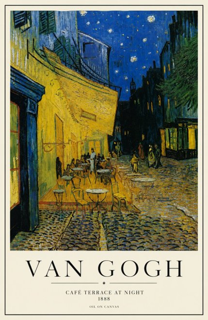 Van Gogh Café Terrace at Night No3 - Plakat