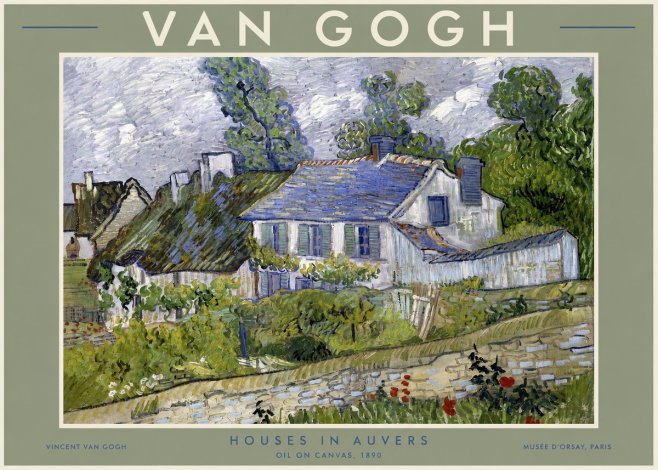 Van Gogh Houses in Auvers No2 - Plakat