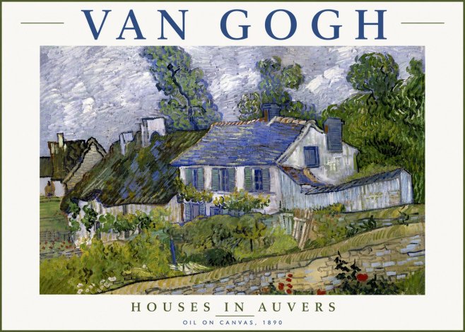 Van Gogh Houses in Auvers No6 - Plakat
