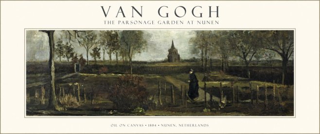Van Gogh The Parsonage Garden at Nunen No1 - Plakat