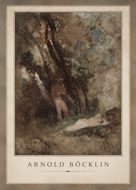 Arnold Böcklin Pan Frightening a Nymph No2 - Plakat