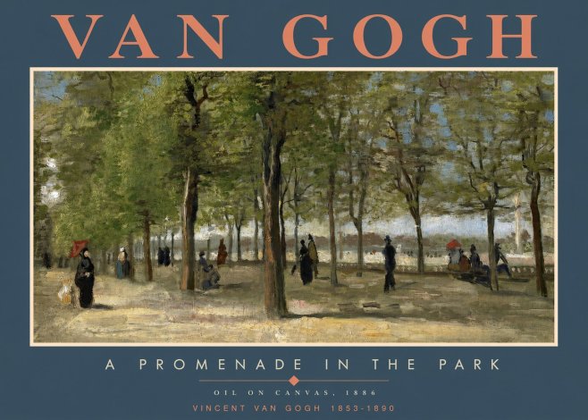 Van Gogh A Promenade in the Park No2 - Plakat