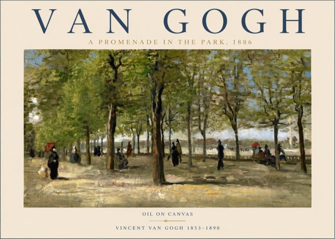 Van Gogh A Promenade in the Park No5 - Plakat