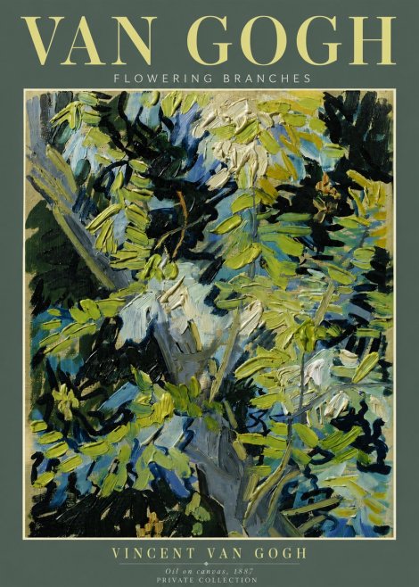 Van Gogh Flowering Branches No5 - Plakat