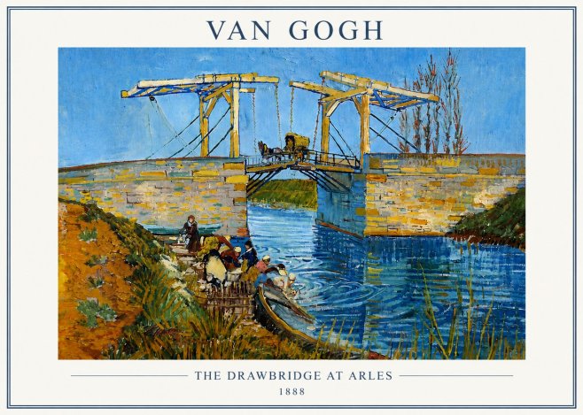 Van Gogh The Drawbridge at Arles I No6 - Plakat