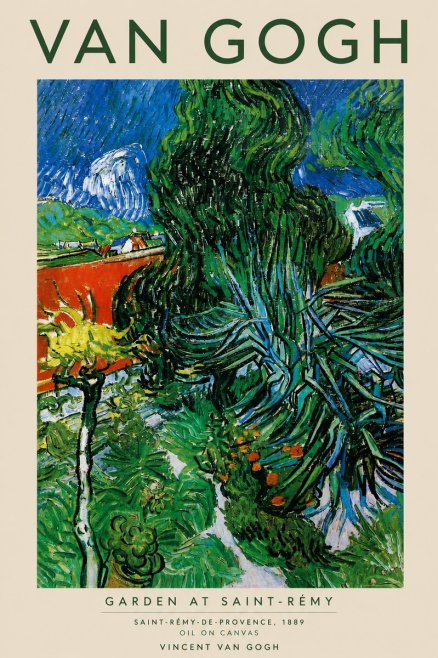 Van Gogh Garden at Saint-rémy No3 - Plakat