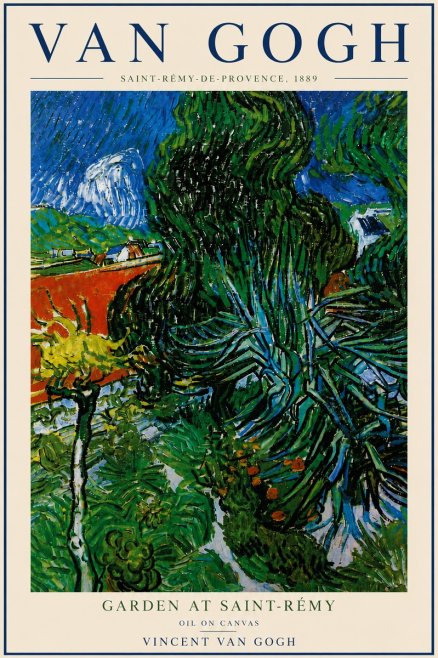 Van Gogh Garden at Saint-rémy No6 - Plakat