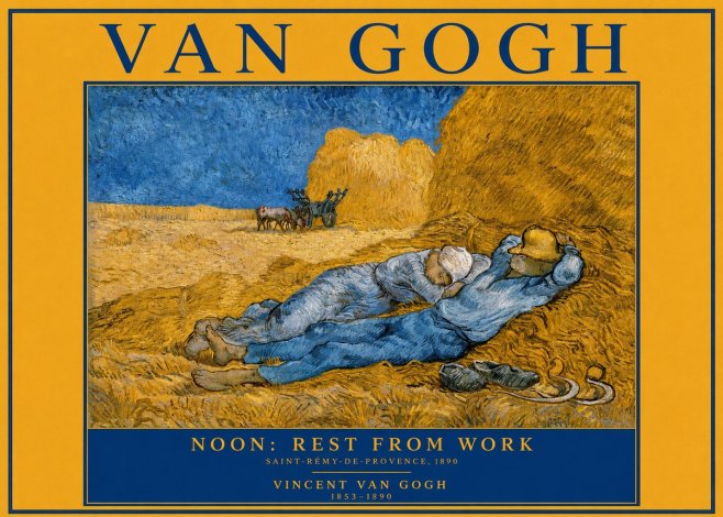 Van Gogh Noon: Rest from Work No2 - Plakat