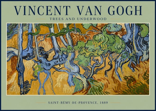 Van Gogh Trees and Underwood No2 - Plakat