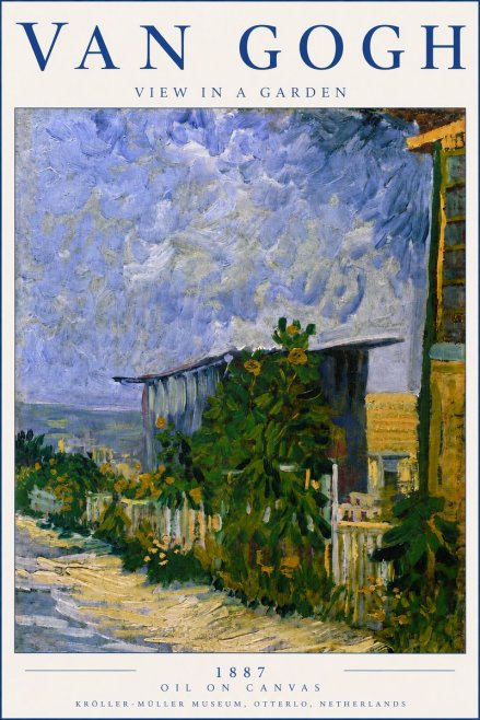 Van Gogh View in a Garden No3 - Plakat