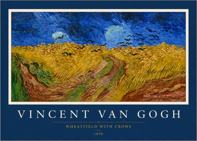 Van Gogh Wheatfield with Crows No3 - Plakat