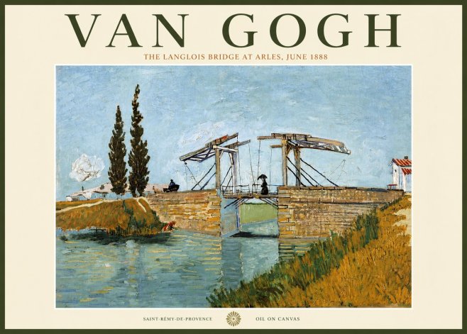Van Gogh The Langlois Bridge at Arles No3 - Plakat
